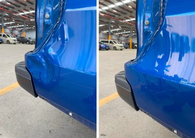 rear quarter dent repair before after